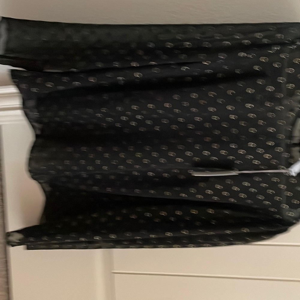 Black and gold long sleeve top